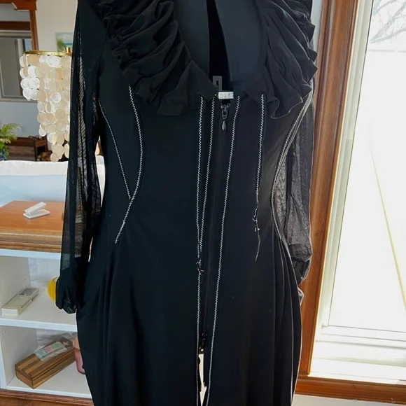 Joseph Ribkoff Mesh Sleeve Jacket - Picture 2 of 5